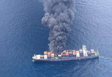 India: Battle to Put Out Container Ship Fire Ongoing as Search for Missing Crew Continues