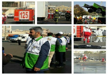 مانور مقابله‌ با حملات تروریستی در پایانه مسافربری آزادگان