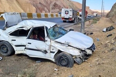 ۳ کشته در تصادف و آتش‌سوزی ۲ پژو در محور یزد – مشهد