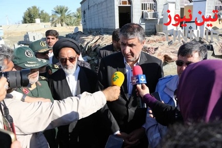 بازدید وزیر راه و شهرسازی از مناطق سیل‌زده شهرستان جاسک