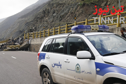 ریزش کوه در آزاد راه تهران - شمال