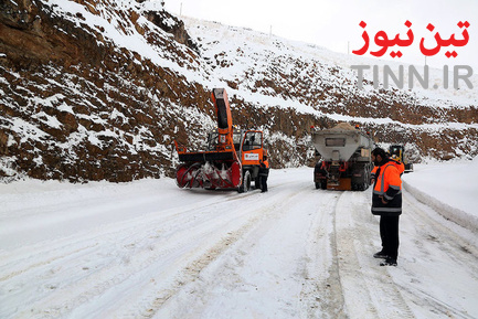 عملیات راهداری زمستانی در جاده هراز