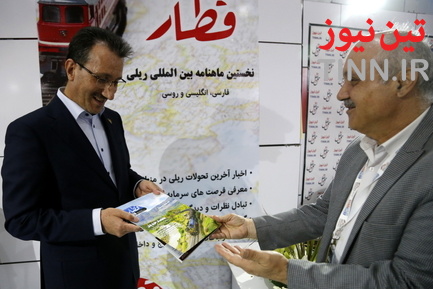 بازدید سعید رسولی از غرفه تین نیوز در نمایشگاه ریلی