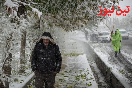 بارش اولین برف پاییزی در تهران