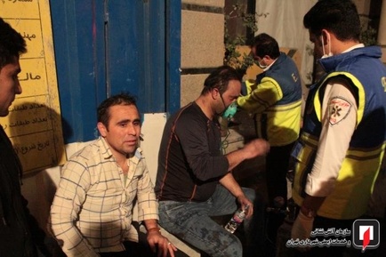 عملیات نجات 100کارگر گرفتار در آتش