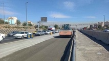 ‍ مرمت یکی از پرترددترین معابر بزرگراهی کشور
