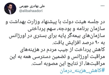 
پرداخت هزینه بستری در اورژانس؛ بیمه 90درصد مردم 10 درصد

