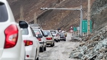  ترافیک سنگین در برخی مقاطع آزادراه تهران- شمال  و چالوس