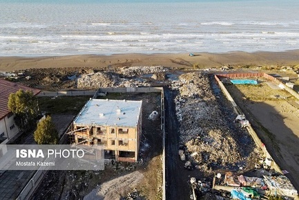 کوه زباله در چند متری دریای کاسپین 