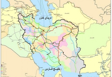 نقشه خطوط ریلی کشور