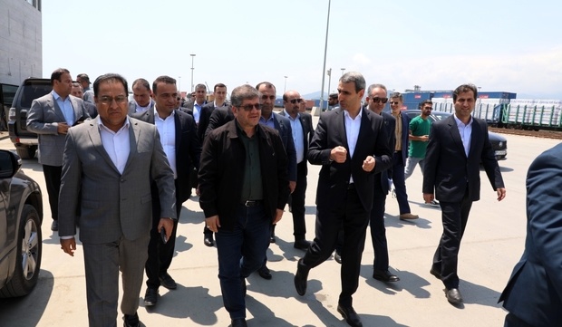 بازدید مدیران عامل راه‌آهن ایران و جمهوری آذربایجان از بارانداز ریلی آستارا