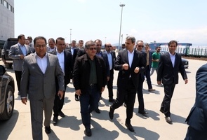 بازدید مدیران عامل راه‌آهن ایران و جمهوری آذربایجان از بارانداز ریلی آستارا