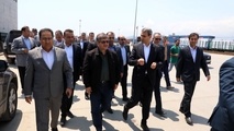 بازدید مدیران عامل راه‌آهن ایران و جمهوری آذربایجان از بارانداز ریلی آستارا
