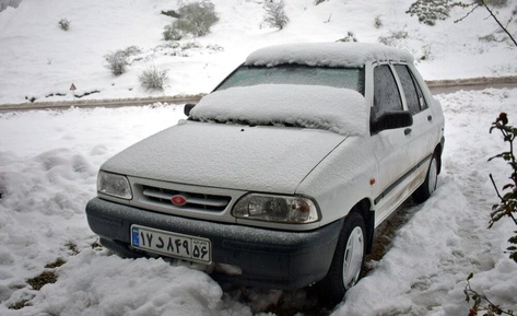 بارش برف در گردنه حیران