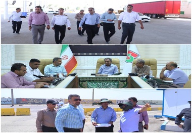 بازدید مدیرکل دفتر ایمنی و پایش هوشمند حمل ونقل سازمان از پایانه برکت در مرز مهران