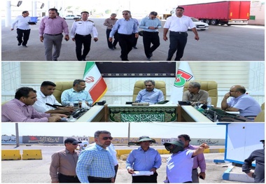 بازدید مدیرکل دفتر ایمنی و پایش هوشمند حمل ونقل سازمان از پایانه برکت در مرز مهران