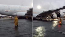 Frankfurt airport flooded after storm, air traffic suspended