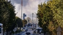 فیلم | لحظه انفجار در در پی حمله انتحاری در مرکز صنایع هوایی ترکیه