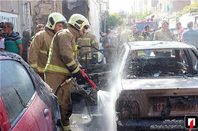 حریق خودرو در شهرری