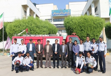 مراسم تجلیل از آتش نشانان اداره کل راه آهن هرمزگان