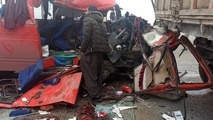 ۲ کشته بر اثر تصادف مینی بوس حامل دانش آموزان در کرمانشاه 