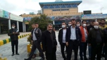 تجمع رانندگان اتوبوس در قزوین
