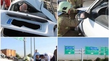 سانحه رانندگی در بزرگراه آزادگان تهران یک مجروح برجاگذاشت