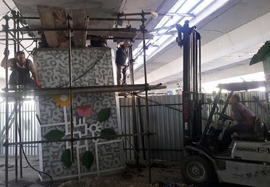 عملیات مقاوم سازی پل تقاطع بزرگراه صدر با خیابان شریعتی