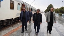 بازدید مدیرعامل راه آهن از محل جنایت دشمن صهیونی - آمریکایی در ایستگاه تبریز