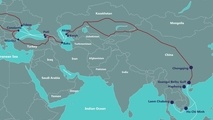 آمار عملکرد کریدور  خشکی-دریایی بین چین و اروپا به بیش از ۷۰۰۰۰۰ تی یو رسید