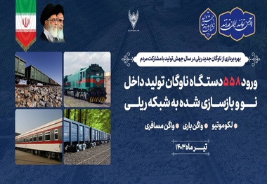ورود ۵۵۸ دستگاه ناوگان جدید تولید داخلی به شبکه ریلی
