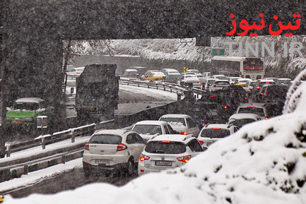 برف و ترافیک تهران