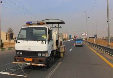 اجرای  خط کشی ۱۵۴۰ کیلومتر از جاده های استان تهران 