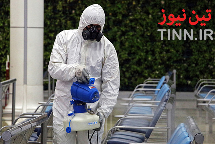 ضدعفونی کردن فرودگاه کیش