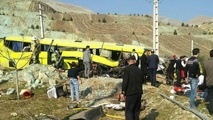 واژگونی اتوبوس دانشجویان دانشگاه علوم و تحقیقات