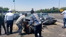 2 فوتی در برخورد خودرو ۲۰۶ با تریلی 