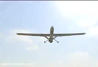 نزدیک شدن پهپاد ایرانی به جنگنده آمریکایی