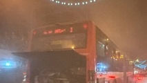 آتش گرفتن اتوبوس BRT خط یک بر اثر نقص  فنی