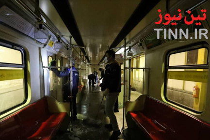 عملیات ضدعفونی کردن متروی تهران