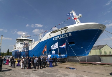 Ultra-modern 5,800 cbm LNG bunker vessel Coralius named in ceremony