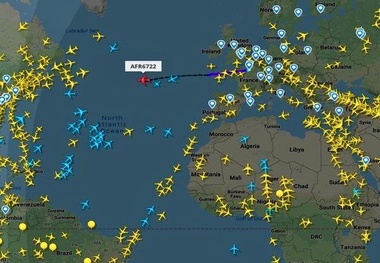 مفهوم انواع رنگ‌ ها در flightradar 24
