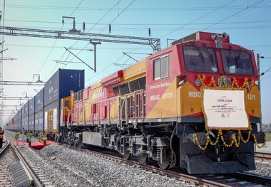 راه اندازی سرویس جدید ریلی خط کشتیرانی CMA CGM در هندوستان