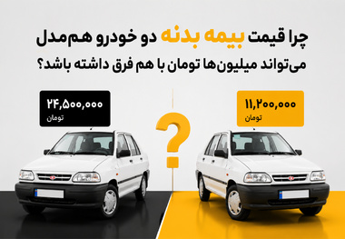 چرا قیمت بیمه بدنه دو خودرو هم مدل می تواند میلیون ها تومان با هم فرق داشته باشد؟