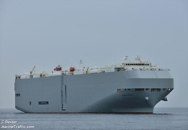 Reports: K-Line Car Carrier on Fire in South China Sea