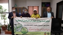 دیدار دوچرخه‌سوار اردبیلی با معاون حمل‌ونقل و ترافیک شهرداری قم