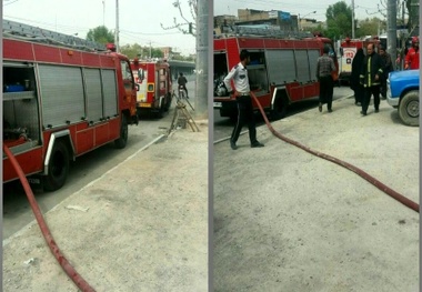 آتش سوزی در خط 2 قطار شهری مشهد