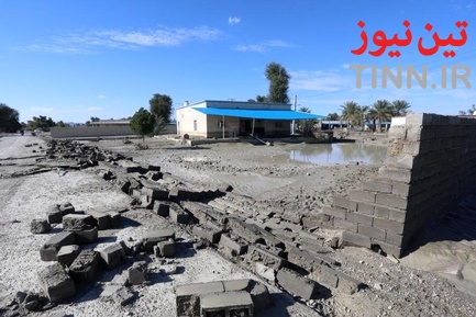 مناطق سیل زده جاسک