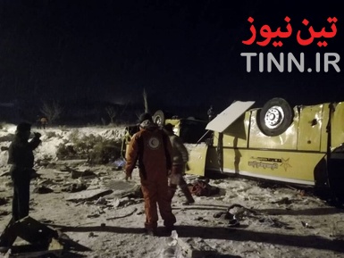 ۹ فوتی در حادثه واژگونی اتوبوس در آزاد راه زنجان _ تبریز