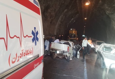 ١ کشته و ٦ مصدوم در تصادف صبح امروز جاده چالوس