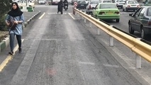 اعتراض راننده‌ها نسبت به وضعیت آسفالت خط ویژه بی‌آر‌تی